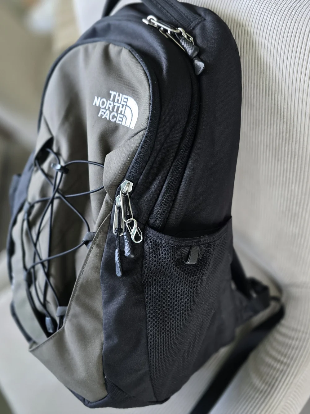 The North Face Jester Backpack - Olive Green & Black 28L Laptop & Pocket See Pic